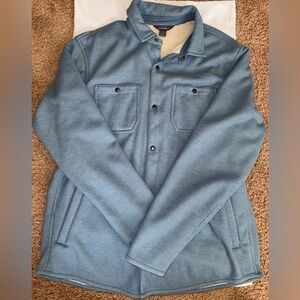 Eddie Bauer Men’s Sherpa Lined Waffle Knit Button Down